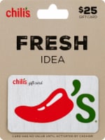 Chili's $25 Gift Card – Activate and add value after Pickup Perspective: Main