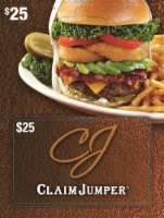 Claim Jumper $25 Gift Card – Activate and add value after Pickup Perspective: Main
