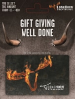 Longhorn $15-$100 Gift Card – Activate and add value after Pickup Perspective: Main