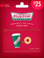 Krispy Kreme $25 Gift Card – Activate and add value after Pickup Perspective: Main