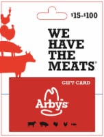 Arby's $15-$100 Gift Card – Activate and add value after Pickup