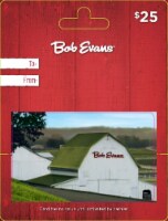 Bob Evans $25 Gift Card – Activate and add value after Pickup Perspective: Main