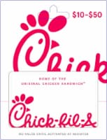 Chick-fil-A $10-$50 Gift Card – Activate and add value after Pickup Perspective: Main