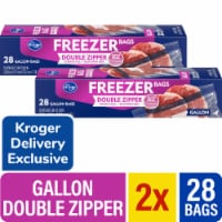 Kroger® Double Zipper Reclosable Gallon Freezer Bags x 2 Perspective: Main