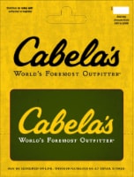 Cabela's $15-$500 Gift Card – Activate and add value after Pickup