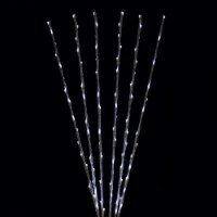 Northlight Set of 6 Enchanted Garden LED Pure White Lighted Branch Spray Driveway Pathway