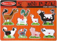 Melissa & Doug® Hand Crafted Farm Animals Sound Puzzle