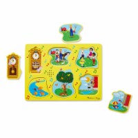 Melissa & Doug LCI735 Sing Along Nursery Rhymes Sound Puzzle - Yellow