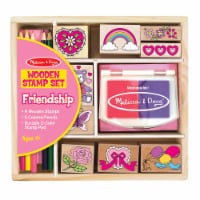 Melissa & Doug® Friendship Wooden Stamp Set Perspective: Main
