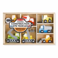 Melissa & Doug Construction Site Vehicles Wood Assorted 7 pc. - Total Qty: 1; Each Pack Qty: