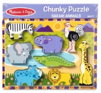Melissa & Doug® Safari Animals Chunky Puzzle Perspective: Main