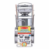 Melissa & Doug® Let's Play House! Stainless Steel Pots and Pans Playset