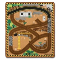 Melissa & Doug® Round the Construction Zone Work Site Rug and Vehicle Set Perspective: Main