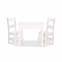 Melissa & Doug® Wooden Table & Chairs - White