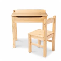 Melissa & Doug® Wooden Lift-Top Desk & Chair - Honey Perspective: Main