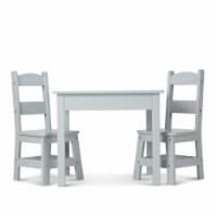 Melissa & Doug® Wooden Table & Chairs Set - Gray