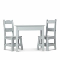 Melissa & Doug® Wooden Table & Chairs Set - Gray