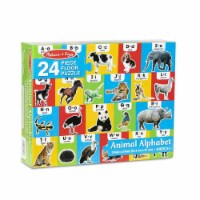 Melissa & Doug LCI31001 Animal Alphabet Floor Puzzle, Multi Color - 24 Piece