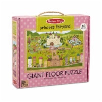 Melissa & Doug LCI31372 Natural Play Giant Floor Princess Fairyland Puzzle, Multi Color