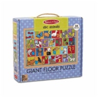 Melissa & Doug LCI31373 Natural Play Floor ABC Animals Puzzle, Multi Color