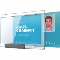 Durable ID Card Holder,2-1/2  L,Mono,PK10  892219