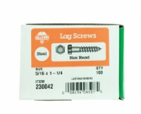 Hillman 5/16 in. x 1-1/4 in. L Hex Zinc-Plated Steel Lag Screw 100 pk - Total Qty: 1; Each