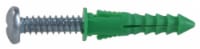 Hillman #12-14-16 Ribbed Plastic Anchor with Screw Perspective: Main