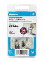 Hillman #6 Nylon Self Drilling Wallboard Anchor Perspective: Main