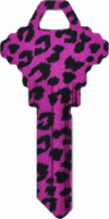 Hillman Diva™ Metallic Leopard Key Blank Perspective: Main