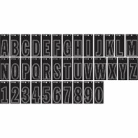 Hillman 839606 x - 3 in. Vinyl Die-Cut Black Letters & Numbers, Pack of 6