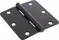 Hillman Round Corner Residential Door Hinges - Black Perspective: Main