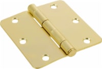 Hillman Rounded Residential Door Hinges - Brass Perspective: Main