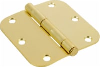 Hillman Round Corner Residential Door Hinges - Gold Perspective: Main