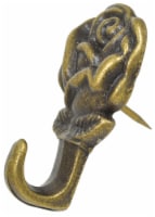 Hillman Decorative Push Pin Hangers - Rose Antique Brass Perspective: Main