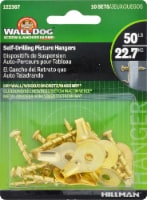 Hillman Wall Dog Brass Self-Drilling Picture Hangers