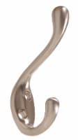 Hillman Heavy Duty Satin Nickle Coat/Hat Hook - Nickel Perspective: Main