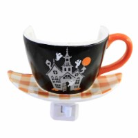 Halloween Haunted House Teacup Nightlight Ceramic Ghost Spooky C46009020