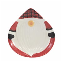 Tabletop Gnome Small Plate Ceramic Christmas Santa Xpla76491