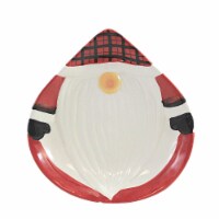 Tabletop Gnome Small Plate Ceramic Christmas Santa Xpla76491