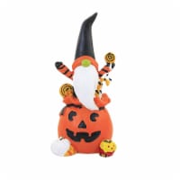 Halloween Trick Or Treat Gnome Figurine Candy Pumpkin Jack-O-Lantern Xfgh76906