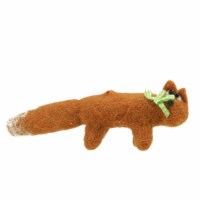 Gallerie II 9  Burnt Orange and Green Snow Tipped Fox Christmas Ornament