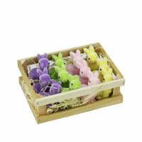 Gallerie II Club Pack of 12 Purple Easter Pastel Bunny Rabbits in Crate Tabletop Decor 6