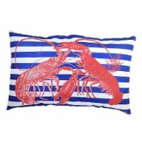 Home Decor Lobster Stripe Pillow Polyester Coastal Ocean C851453302c Perspective: Main