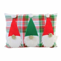 Home Decor Gnome Trio Pillow Cotton Christmas Plaid C812142543