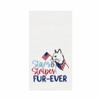 Stars & Stripes Cat 4th of July Cotton Kitchen Towel