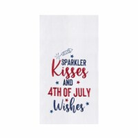 Sparkler Kisses And 4th of July Wishes Kitchen Towel