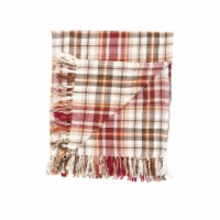 Samuel Plaid Woven 50 x 60 Throw Blanket with Fringe