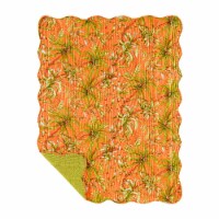 Barbados Sunset Reversible Cotton Quilted 50 x 60 Throw Blanket