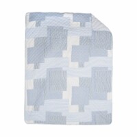 Asher Stripe Cotton Quilted 48 x 60 Throw Blanket