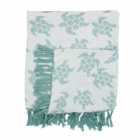 Chenille Sea Turtles Woven 50 x 60 Throw Blanket